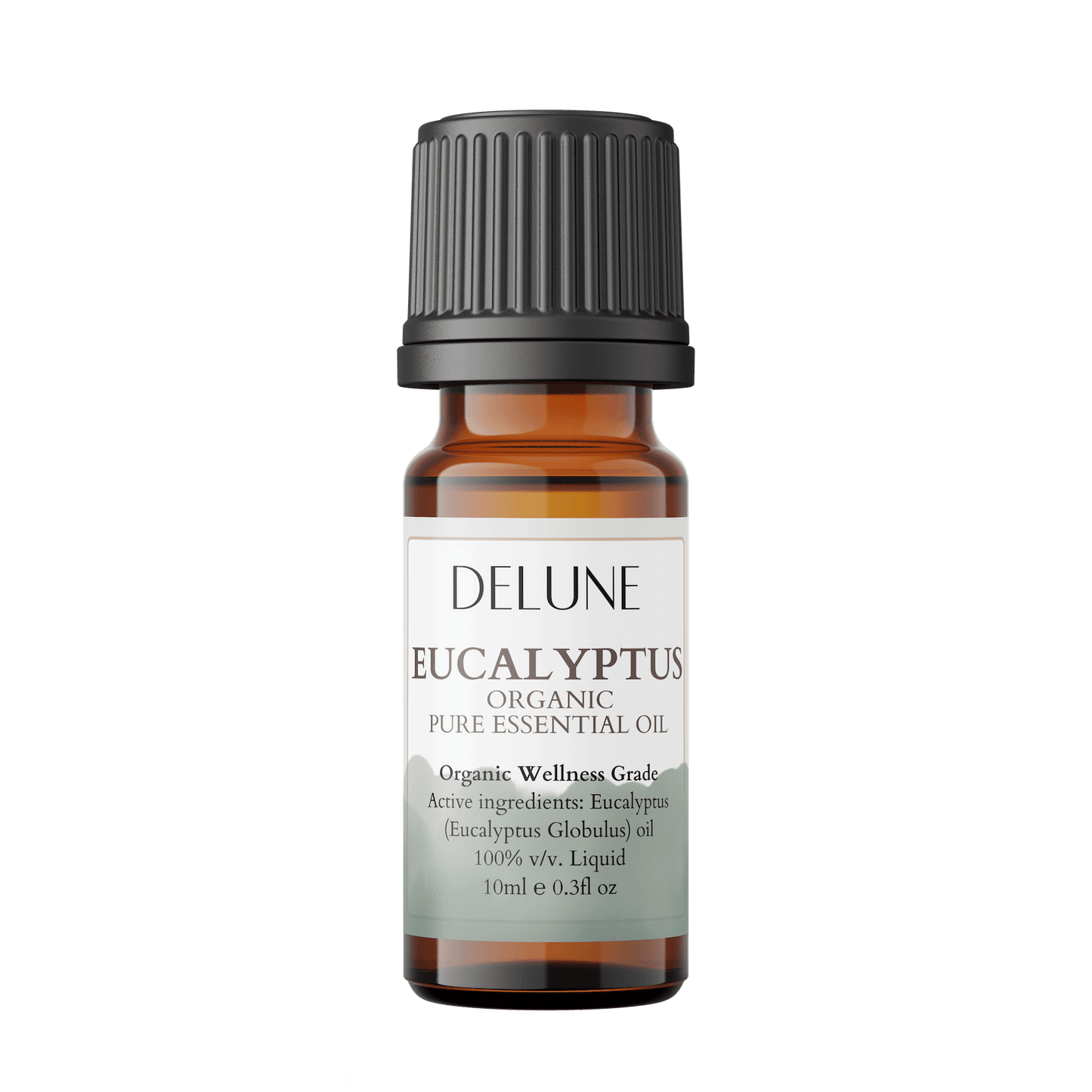 Eucalyptus Organic Wellness Grade Essential Oil bottle for aromatherapy, crafted from pure Eucalyptus globulus oil, 10ml size.
