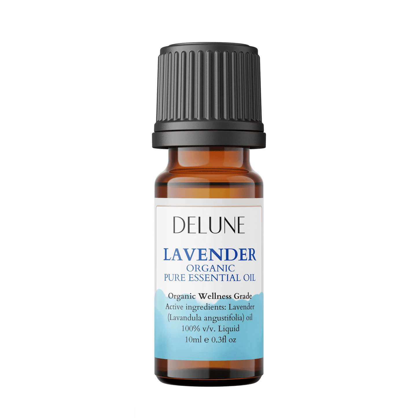 Bottle of Lavender Organic Wellness Grade Essential Oil, 100% pure Lavandula angustifolia, 10ml