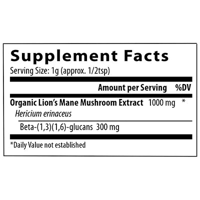 Delune Lion's Mane Concentrated Mushroom Powder