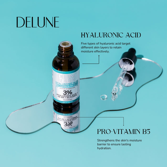 Delune 3% Hyaluronic Aloe Face Serum