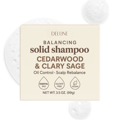 Cedarwood & Clary Sage Solid Shampoo Bar - Oil Control · Scalp Rebalance