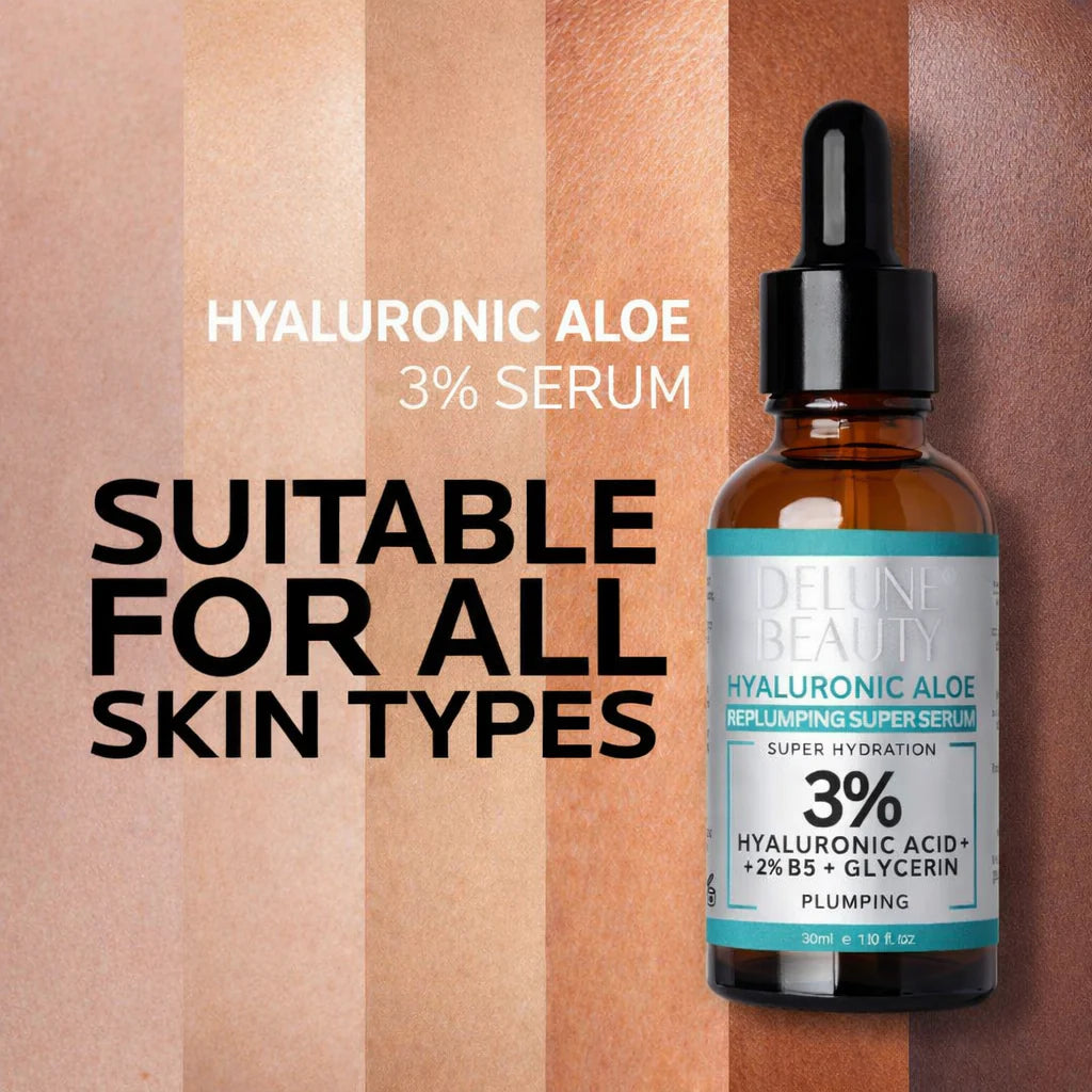 Radiant Hydration with 3% Hyaluronic Aloe B5 Serum  Delune