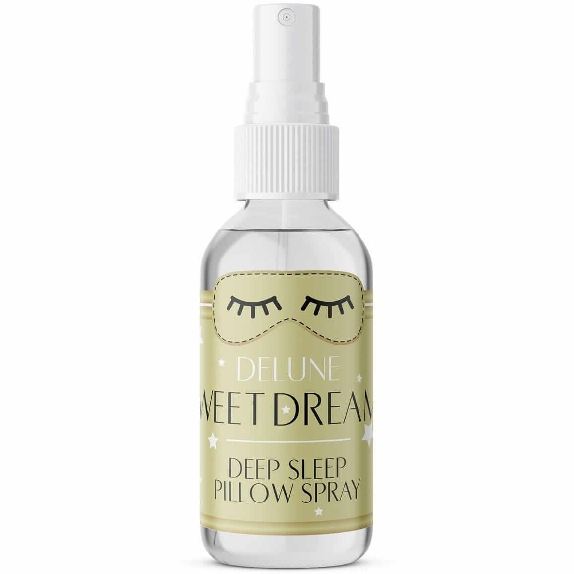 Sweet Dreams Deep Sleep Pillow Mist bottle featuring calming scents for a restful night's sleep.